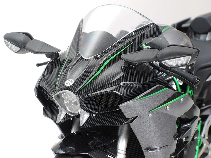 Сборная модель 1/12 мотоцикла Kawasaki Ninja H2 Carbon Tamiya 14136 - Фото 8 Сборная модель 1/12 мотоцикла Kawasaki Ninja H2 Carbon Tamiya 14136 - изображение 8