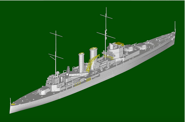 Збірна модель 1/700 військовий корабель HMS Exeter Trumpeter 06744 - зображення 7