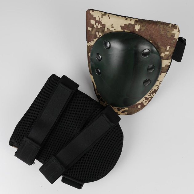 Набор наколенников в виде Панцера с системой быстрого сброса / Защитный ударопрочный Комплект пиксель - изображение 2