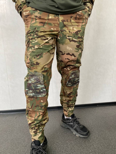 Летние штаны военные мультикам с наколенниками рип-стоп L - изображение 2