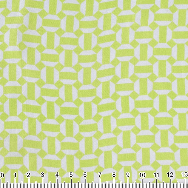 Вискоза бело-лаймовый узор ш.135 (10908.010) - изображение 2