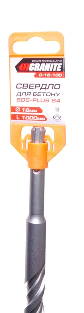 Сверло для бетона GRANITE SDS-PLUS S4 16х1000 мм 0-16-100 - изображение 2