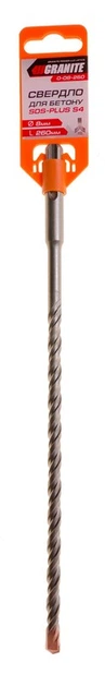 Сверло для бетона SDS-PLUS S4 8*260 мм GRANITE 0-08-2600 - изображение 2