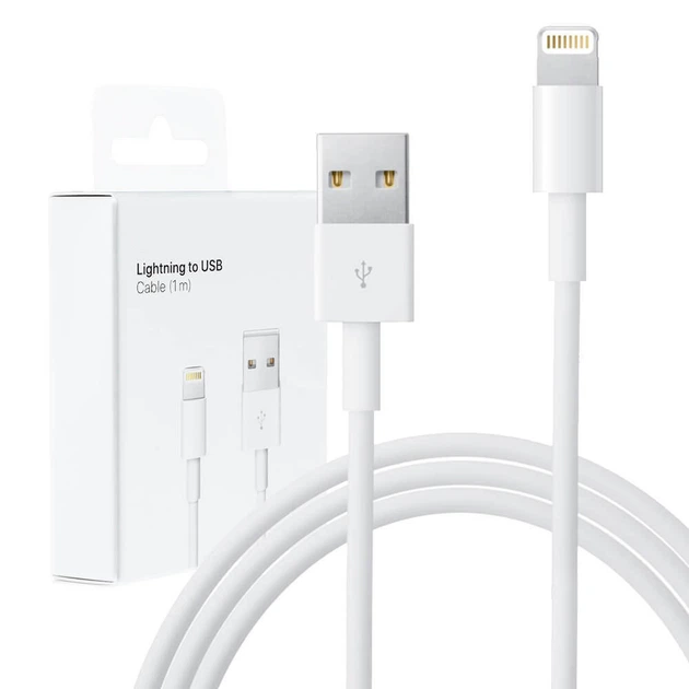Кабель Usb Lightning для зарядки iPhone/iPad/iPod 1 m для Apple Lightning to USB для IOS устройств Foxconn White - Фото 2 Кабель Usb Lightning для зарядки iPhone/iPad/iPod 1 m для Apple Lightning to USB для IOS устройств Foxconn White - изображение 2