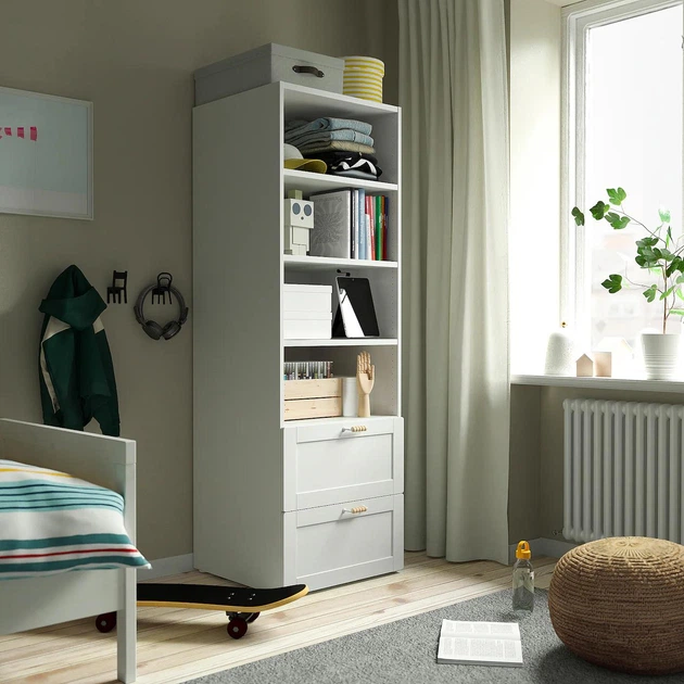 Стелаж з 2 ящиками ІКЕА SMASTAD / PLATSA 60х57х181 см білий (s79483298) - Фото 2 Стелаж з 2 ящиками ІКЕА SMASTAD / PLATSA 60х57х181 см білий (s79483298) - изображение 2