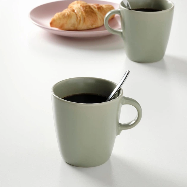 Кружка ІКЕА FÄRGKLAR 37 кл Матовий зелений (40478189) - Фото 4 Кружка ІКЕА FÄRGKLAR 37 кл Матовий зелений (40478189) - изображение 4