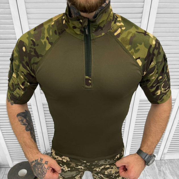 Мужской Убакс Logos с короткими рукавами и карманами / Прочная уставная Рубашка мультикам размер M - изображение 2
