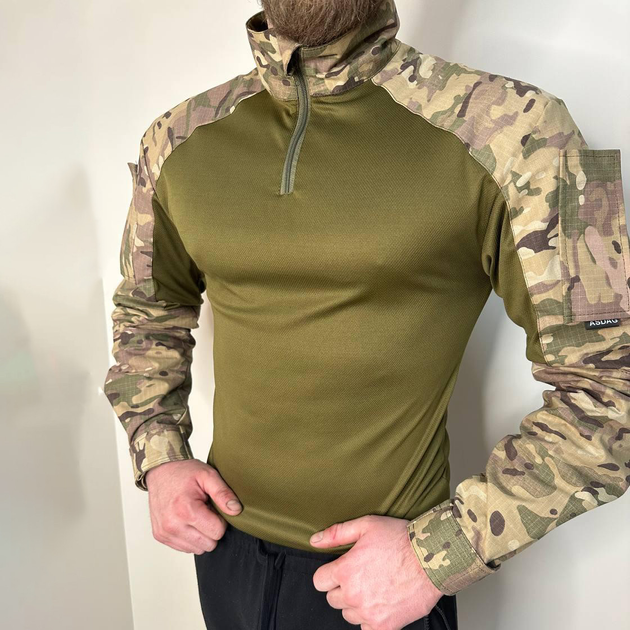 Мужской Убакс ASDAQ с липучками под шевроны / Прочная уставная Рубашка рип-стоп мультикам размер M - изображение 1