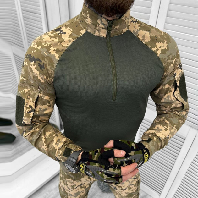Легкий Мужской Убакс пиксель мм14 / Поплиновая уставная Рубашка размер 2XL - изображение 1