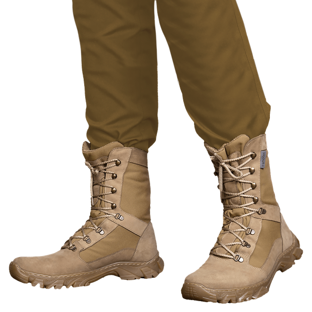 Мужские нубуковые Ботинки CamoTec DESERT на протекторной подошве / Летние Берцы до +20°C койот размер 46 - изображение 2