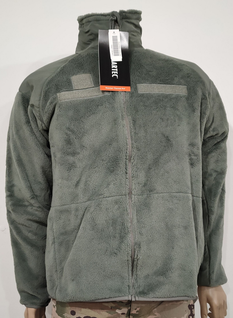 Флісова кофта армії США ECWCS Cold Weather Fleece Gen III Level 3 Foliage Green сіро-зелений S-Short - изображение 2