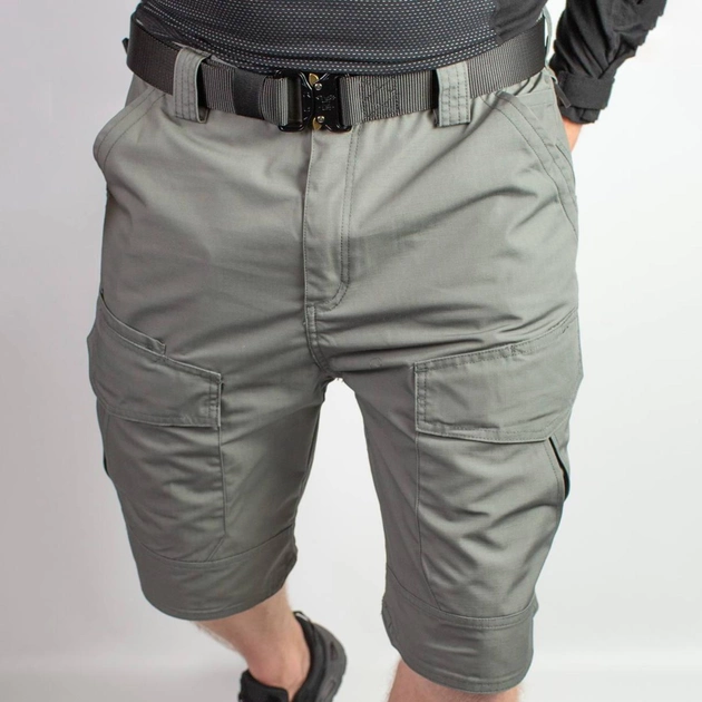 Мужские крепкие Шорты S.Archon с накладными карманами рип-стоп серые размер 3XL - изображение 1