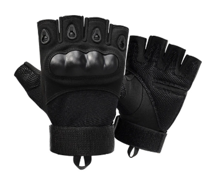 Перчатки тактические с открытыми пальцами и усиленный протектор OAKLEY BC-4624 Black, M - изображение 1
