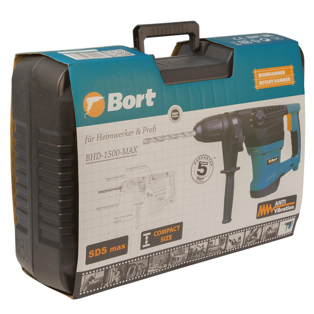 Двухрежимный SDS-max перфоратор Bort BHD-1500-MAX - изображение 7