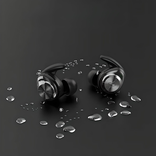 Бездротові вакуумні Bluetooth навушники MONSTER M1002 IPX7 з бездротовим зарядним кейсом (black) - зображення 6