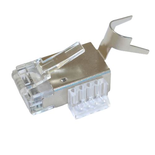 Коннектор мережевий RJ45, STP, cat.6A, 50μ, 1.45мм, зі вставкою Kingda KD-PG8056 - изображение 4