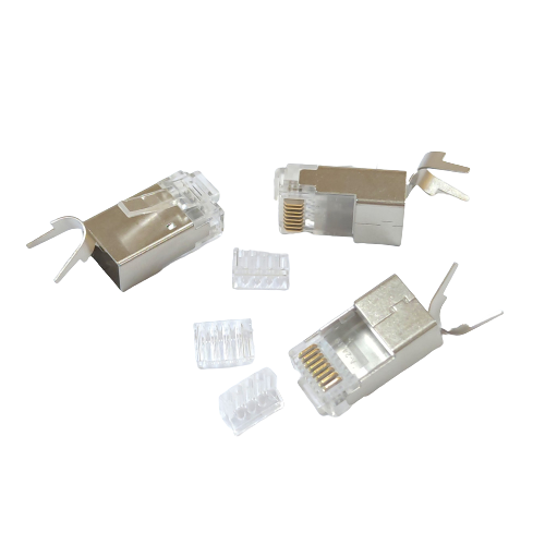 Коннектор мережевий RJ45, STP, cat.6A, 50μ, 1.45мм, зі вставкою Kingda KD-PG8056 - изображение 5