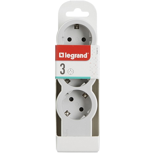 Мережевий фільтр на 3 розетки STANDART, 16 А, з кабелем 5 м біло-серий Legrand 694567 - изображение 2