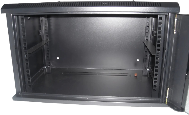 Шафа настінна Hypernet 18U 19 600x600 (Ш*Г) розбірна чорний WMNC66-18U-FLAT-AC-BLACK - зображення 2