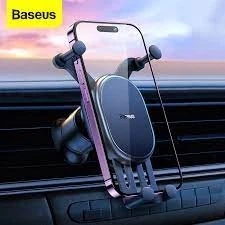 Автомобільний тримач у повітропровід, gravitational чорний. Автотримач для телефона Baseus . - изображение 2