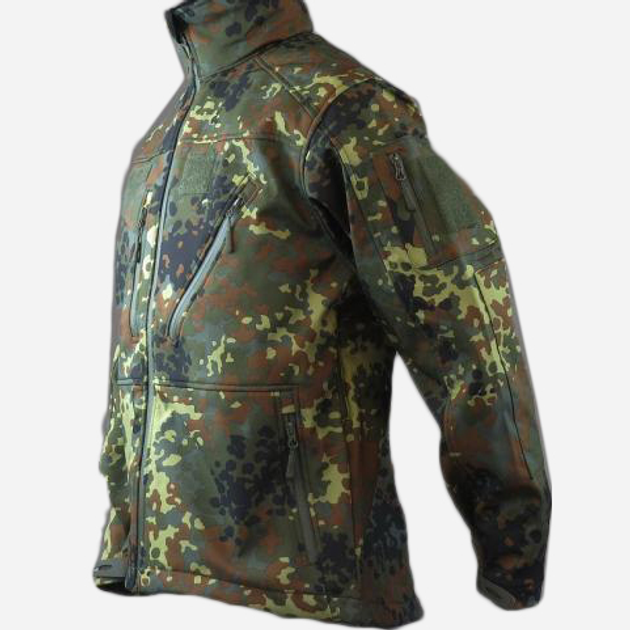 Тактична куртка MIL-TEC Softshell Jacket Scu 10864021 L [1215] Німецький Камуфляж (2000980559220) - зображення 1