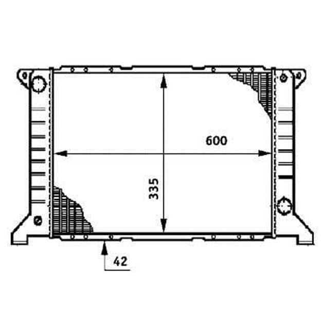 Радіатор охолодження двигуна Transit 2.5D/2.0i 86-95 (600x329x32) MAHLE (CR623000S) - зображення 1