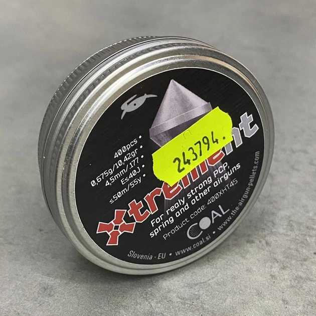 Пули пневматические Coal Xtreme HT кал. 4.5 мм, вес – 0.675 г, 400 шт/уп., точные пульки для пневматики - изображение 3