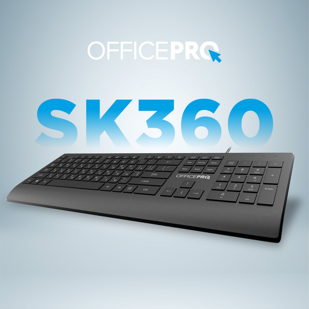 Клавіатура дротова OfficePro SK360 USB Black (SK360) - зображення 7