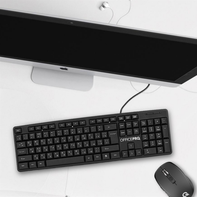 Клавіатура дротова OfficePro SK166 USB Black - зображення 11