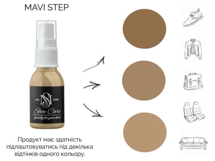Спрей для восстановления цвета обуви MAVI STEP Grease Spray 167 Темно-бежевий 50 мл (E03/167/050) - изображение 3