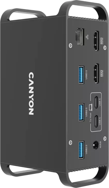 Мультипортова док-станція Canyon HDS-95ST USB-C 14-в-1 Black (CNS-HDS95ST) - зображення 2