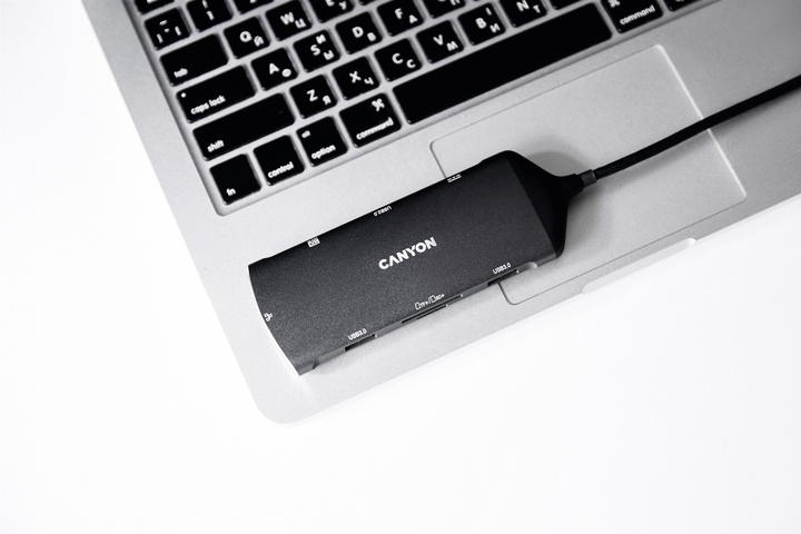 USB-hub Canyon 8 port USB-C Hub DS-15 Szary (CNS-TDS15) - obraz 5