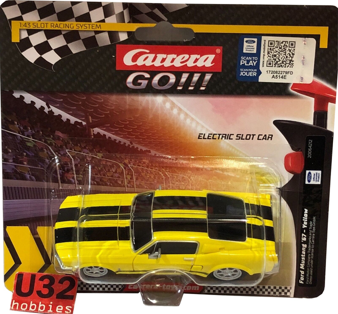 Auto Carrera 64212 GO/GO+ Ford Mustang 1967 yellow (4007486642126) - obraz 2