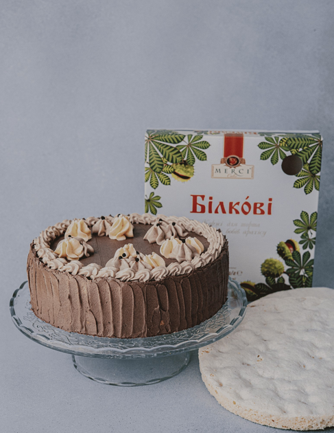 Коржи для торта Merci Cake «Белковые» с ядрами бобов арахиса 450г ...