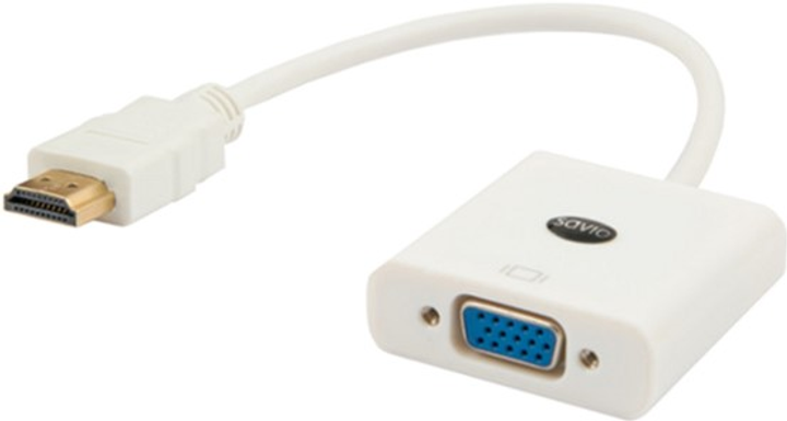 Adapter Savio CL-27/B HDMI-VGA (SAVKABELCL-27/B WOREK) - obraz 1