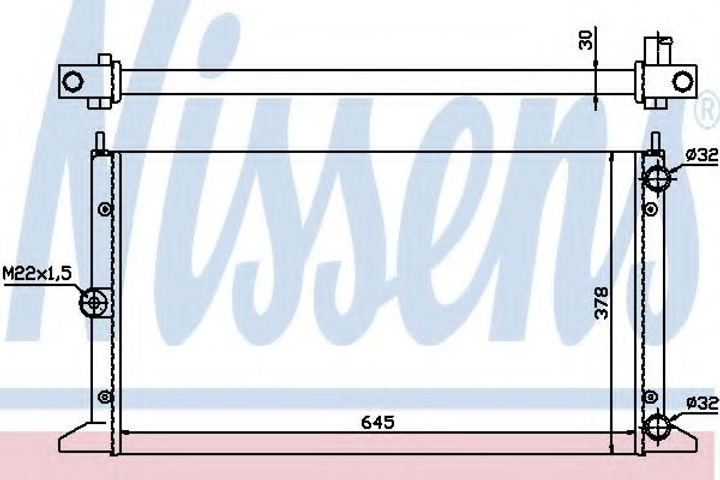 Радіатор охолодження FORD, SEAT, VW вир-во Nissens Nissens (63991) - зображення 1