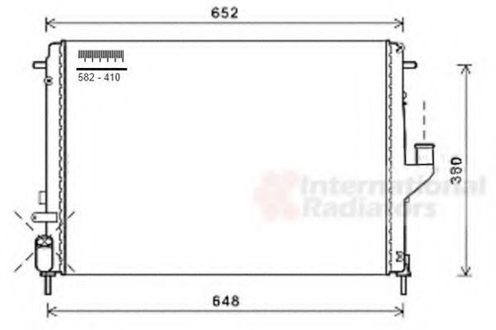 Радіатор охолодження DUSTER/LOGAN/SANDERO +AC вир-во Van Wezel Van Wezel (43002478) - зображення 1