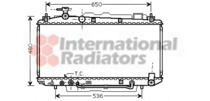 Радіатор FUNCR/RAV4 20i AT +-AC 00 Van Wezel Van Wezel (53002301) - зображення 1