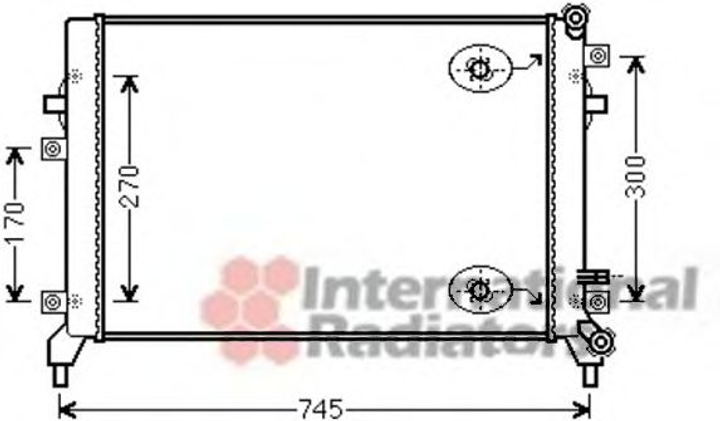 Радиатор охлаждения AUDI SKODA Volkswagen пр-во Van Wezel Van Wezel (58002295) - изображение 1