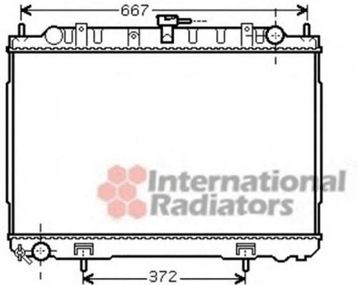 Радиатор охлаждения X-TRAIL 22DCi MT AC 01- Van Wezel Van Wezel (13002241) - изображение 1