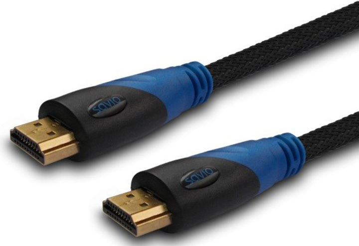 Кабель Savio CL-02 HDMI cable 1.5 м HDMI Type A (Standard) Black,Blue (SAVKABELCL-02) - зображення 2