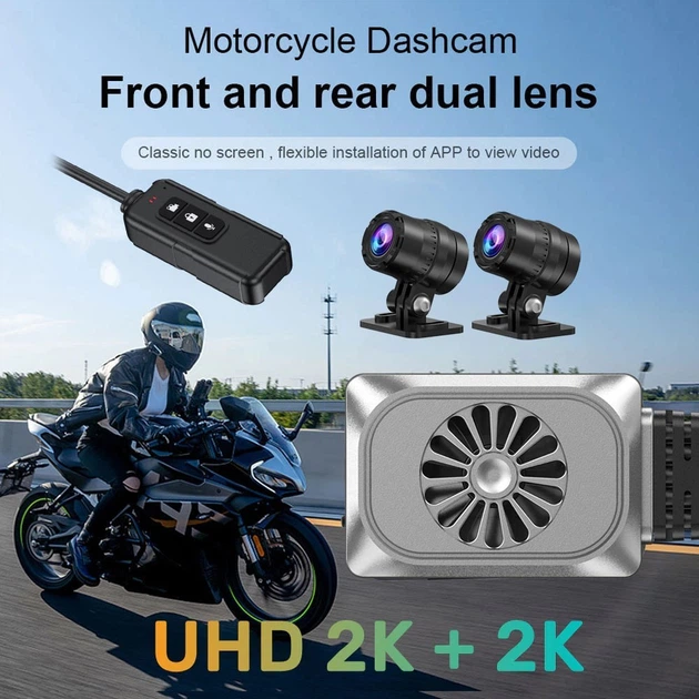 Видеорегистратор мото авто UHD 2K+2К (2160 x 1440) WiFi GPS WDR Картинка в картике MPEG4 Цифоровая стабилизация Ночной режим - изображение 3