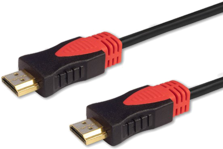 Kabel Savio CL-95 HDMI 1,5 m HDMI Type A (Standard) Czarny, czerwony (SAVKABELCL-95) - obraz 2