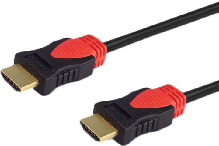Kabel Savio CL-113 HDMI 5 m HDMI Type A (standard) Czarny, czerwony (SAVKABELCL-113) - obraz 1