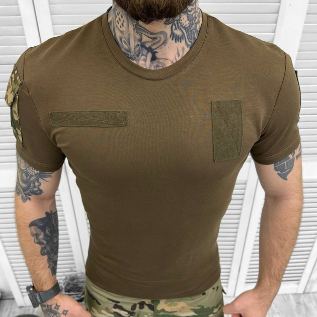 Мужская футболка Hammer приталенного кроя с липучками под шевроны олива пиксель размер M - изображение 2
