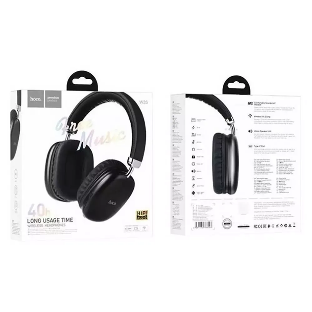 Бездротові навушники HOCO W35 wireless headphones Black (6931474766243) - Фото 6 Бездротові навушники HOCO W35 wireless headphones Black (6931474766243) - изображение 6