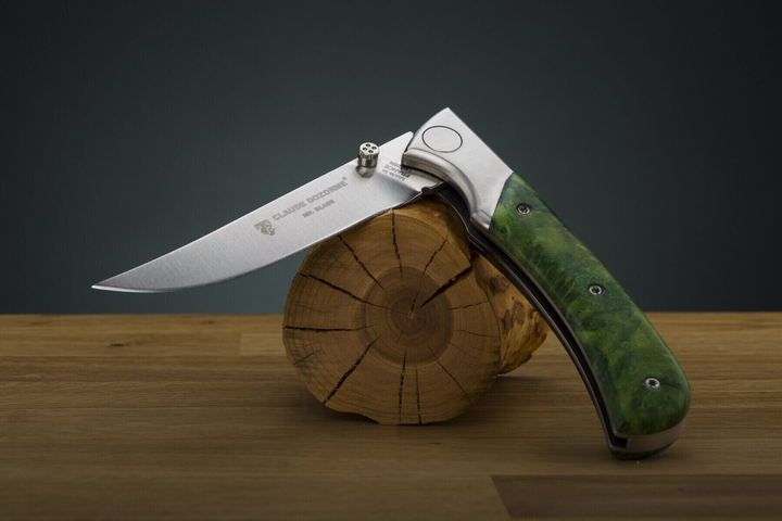 Охотничий складной нож Claude Dozorme, EOK Mister Blade, ручка из зеленого тополя (1.15.140.75) - изображение 2