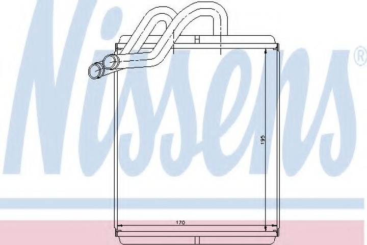 Радиатор отопителя Kia Sorento 02-06 пр-во Nissens Nissens (77518) - изображение 1