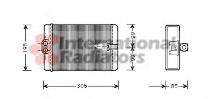 Радиатор отопителя W 202 H / A 03/97- Van Wezel Van Wezel (30006250) - изображение 1