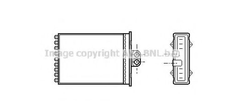 Радиатор отопителя HEAT VECTRA B +AC 95-99 Ava Ava (OL6217) - изображение 1